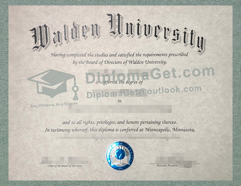沃尔登大学文凭, Walden University Diploma