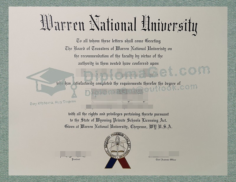 沃伦国立大学文凭, Warren National University Diploma