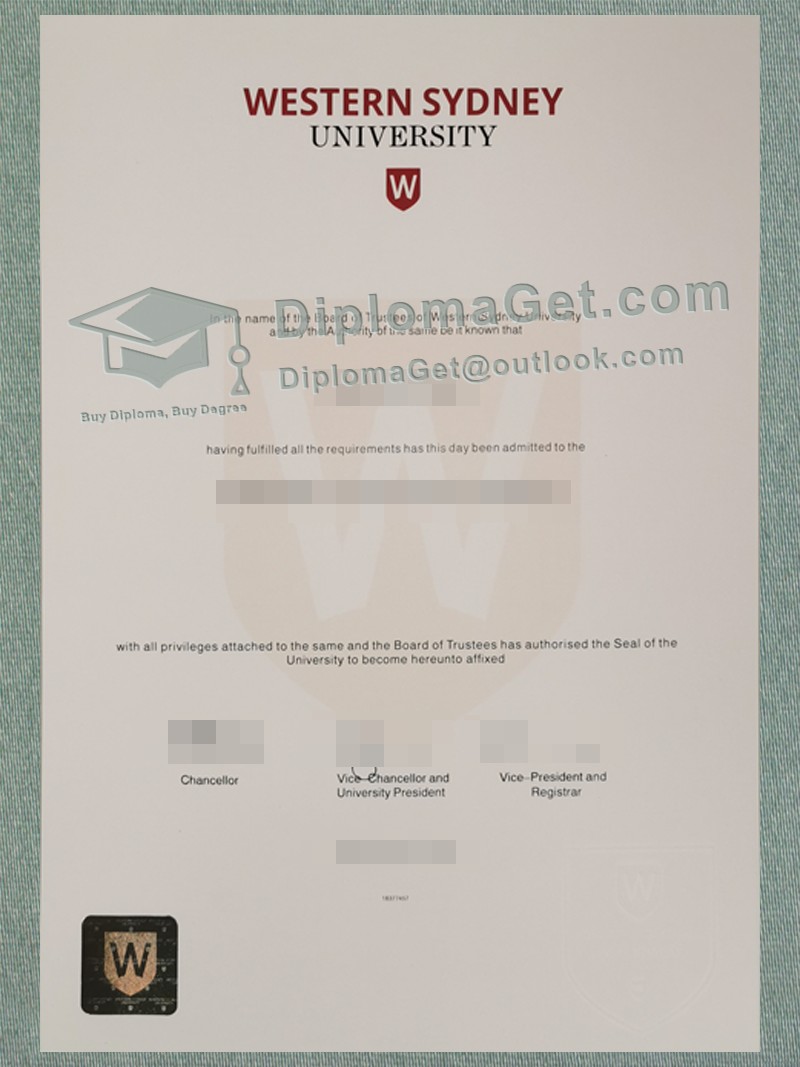 西悉尼大学文凭, Western Sydney University diploma 西悉尼大学文凭, Western Sydney University diploma